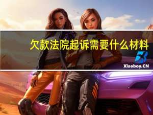 欠款法院起诉需要什么材料
