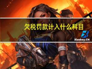欠税罚款计入什么科目