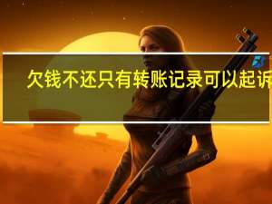 欠钱不还只有转账记录可以起诉吗