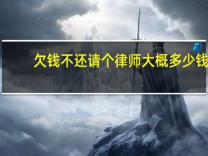 欠钱不还请个律师大概多少钱