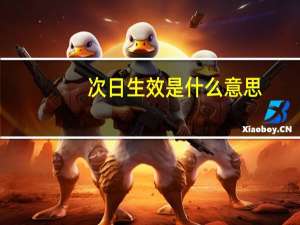 次日生效是什么意思