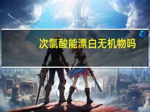 次氯酸能漂白无机物吗