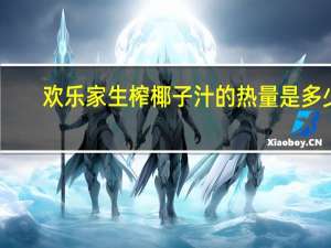 欢乐家 生榨椰子汁的热量是多少