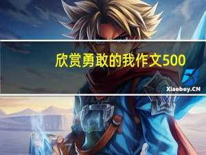 欣赏勇敢的我作文500（欣赏勇敢的我作文600）