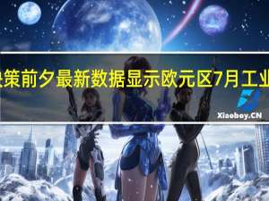 欧洲央行利率决策前夕最新数据显示欧元区7月工业产值下降且逊于预期