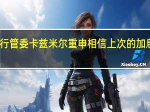 欧洲央行管委卡兹米尔重申相信上次的加息是最后一次