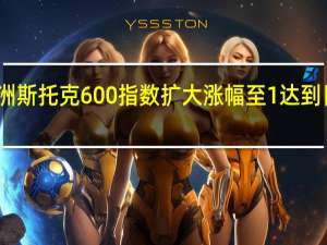 欧洲斯托克600指数扩大涨幅至1%达到日内高点