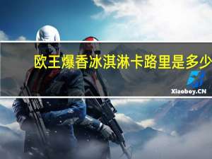 欧王 爆香冰淇淋卡路里是多少