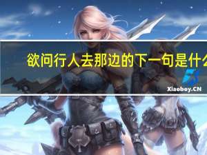 欲问行人去那边的下一句是什么