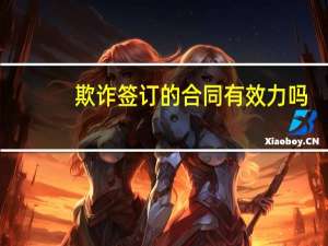欺诈签订的合同有效力吗