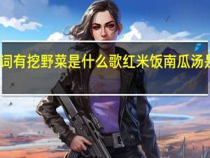 歌词有挖野菜是什么歌 红米饭南瓜汤是什么歌