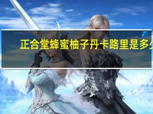 正合堂 蜂蜜柚子丹卡路里是多少