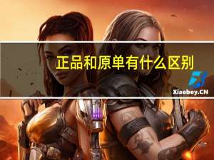 正品和原单有什么区别