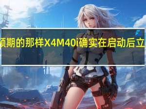 正如预期的那样X4M40i确实在启动后立即向前跳跃