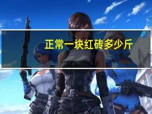 正常一块红砖多少斤