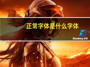 正常字体是什么字体