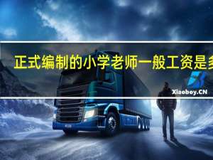 正式编制的小学老师一般工资是多少