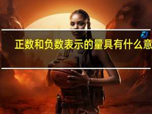正数和负数表示的量具有什么意义