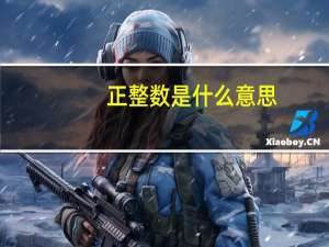 正整数是什么意思