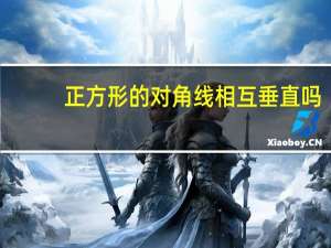 正方形的对角线相互垂直吗