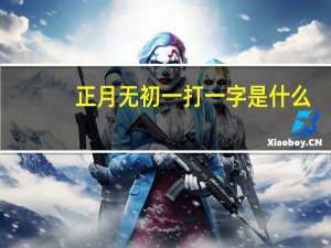 正月无初一打一字是什么（正月无初一打一字）