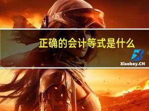 正确的会计等式是什么