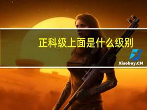 正科级上面是什么级别
