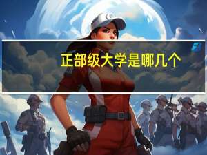 正部级大学是哪几个