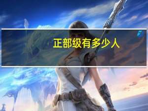 正部级有多少人