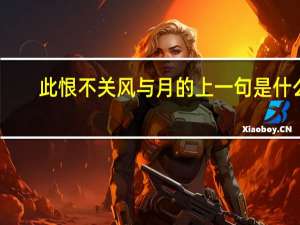 此恨不关风与月的上一句是什么