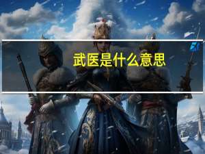 武医是什么意思