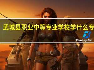武城县职业中等专业学校学什么专业好