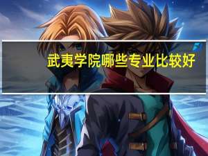 武夷学院哪些专业比较好