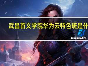 武昌首义学院华为云特色班是什么