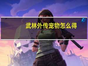 武林外传宠物怎么得