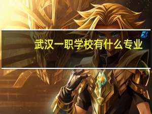 武汉一职学校有什么专业