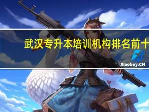 武汉专升本培训机构排名前十