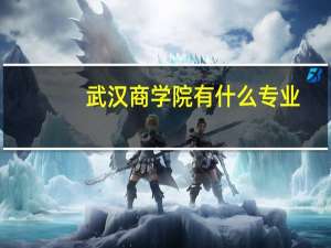 武汉商学院有什么专业