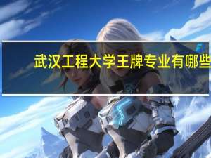 武汉工程大学王牌专业有哪些