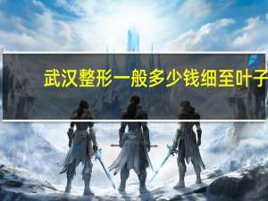 武汉整形一般多少钱细至叶子，武汉瘦腰腹(冷冻溶脂)多少钱1部位