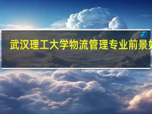 武汉理工大学物流管理专业前景如何