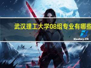 武汉理工大学08组专业有哪些