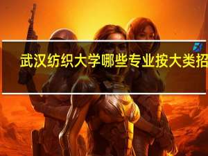 武汉纺织大学哪些专业按大类招生
