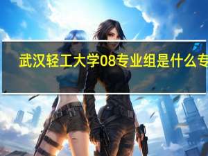 武汉轻工大学08专业组是什么专业