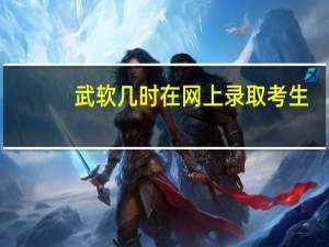 武软几时在网上录取考生