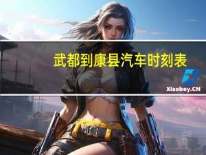 武都到康县汽车时刻表