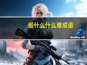 毁什么什么难成语