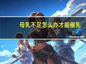 母乳不足怎么办才能催乳（母乳不足怎么办）