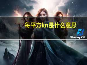 每平方kn是什么意思