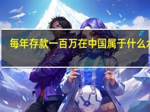 每年存款一百万在中国属于什么水平